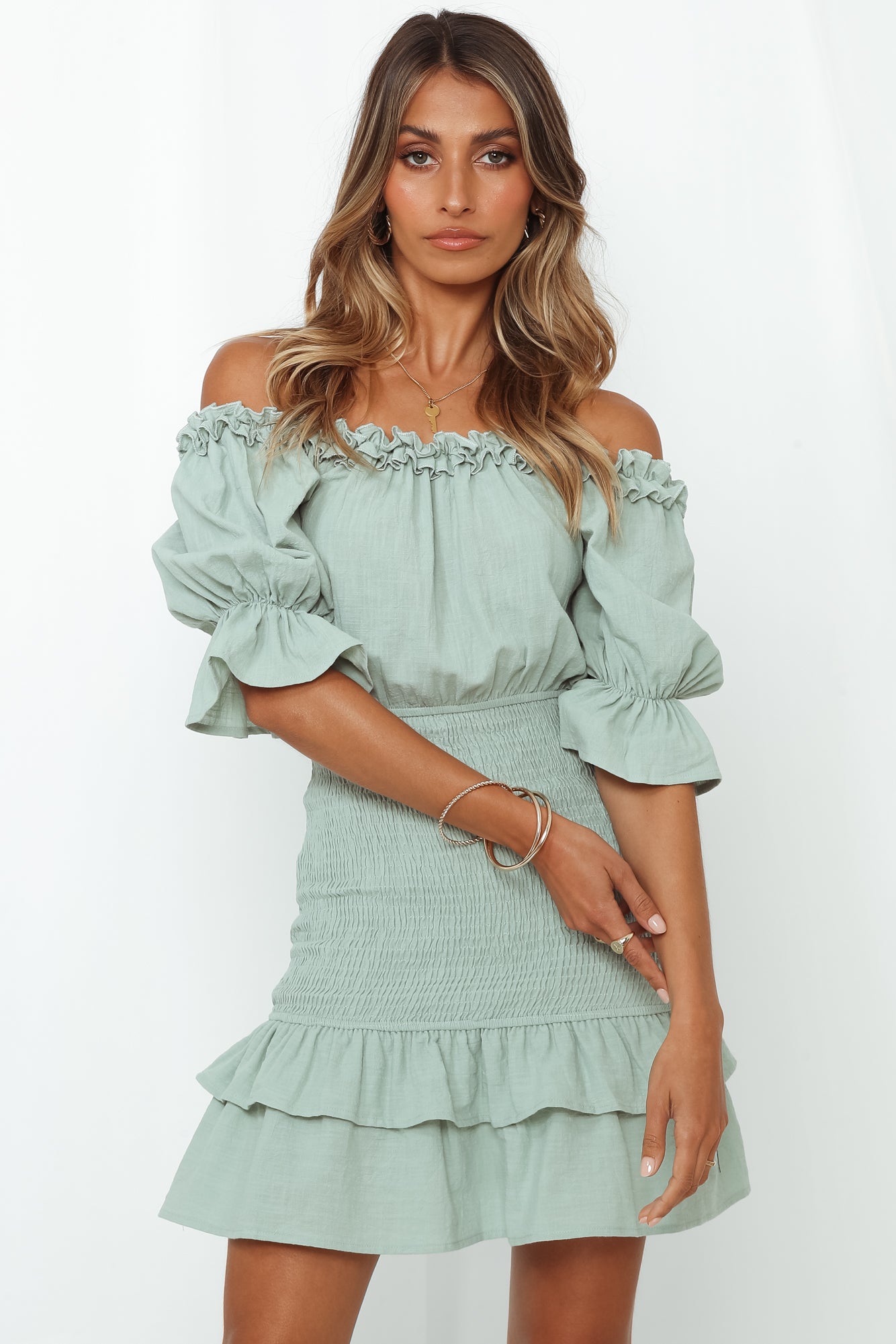 Love Fever Dress Sage