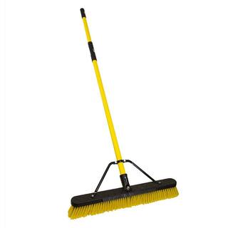 Quickie Jobsite 24 in. Multi-Surface Fiberglass Push Broom 857FGJSHDSU