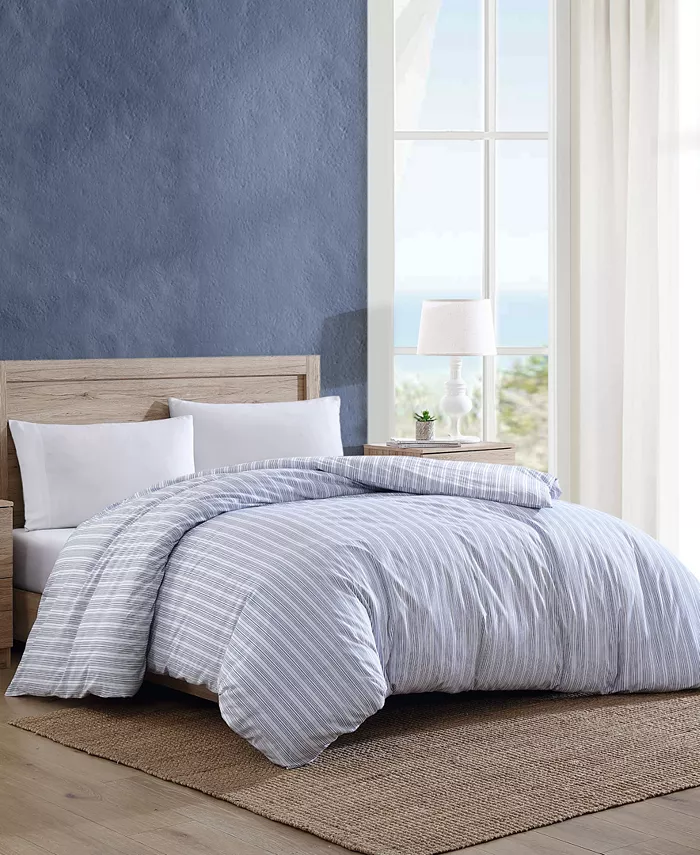 Nautica Beaux Stripe Cotton Reversible Duvet Cover Sets