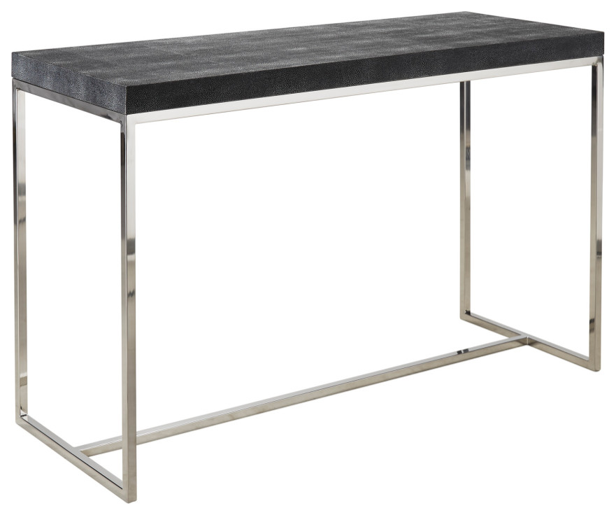 Gray Shagreen Metallic Legs Console Table  Andrew Martin Fay   Contemporary   Console Tables   by Oroa   Distinctive Furniture  Houzz