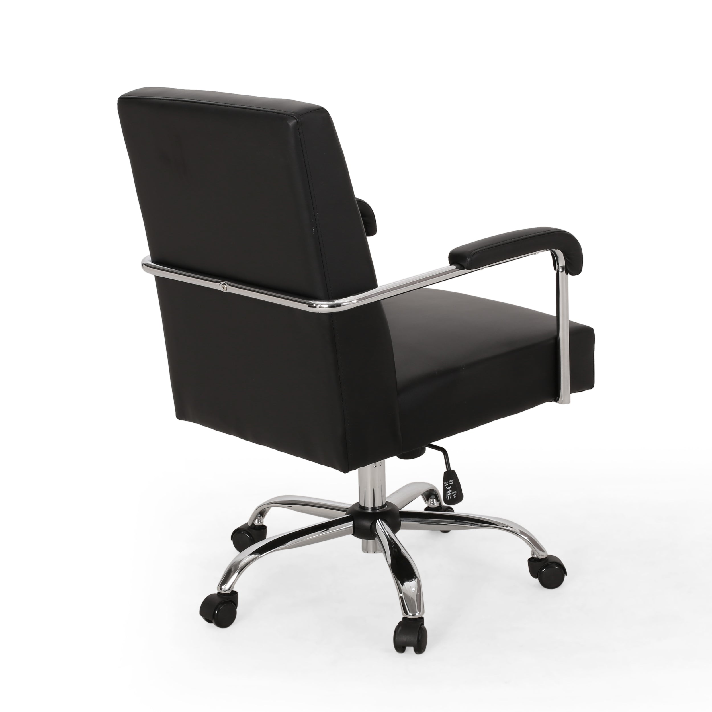 Elke Modern Channel Stitched Swivel Office Lift Chair