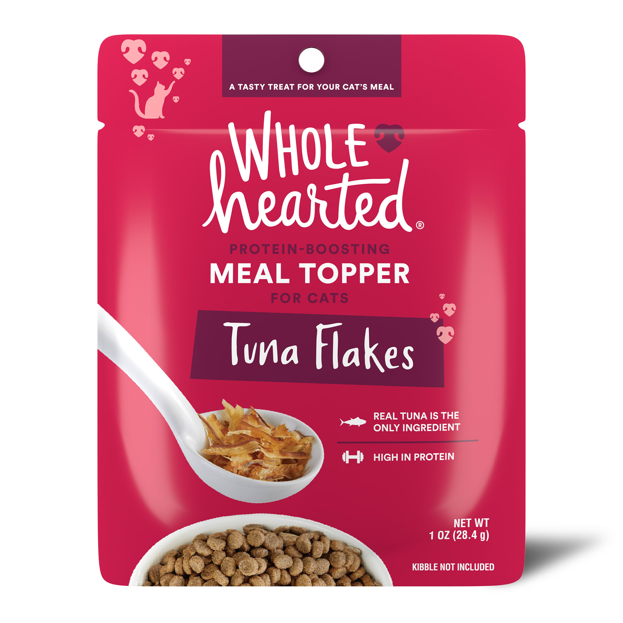 WholeHearted Tuna Flakes Protein-Boosting Dry Cat Meal Topper， 1 oz.