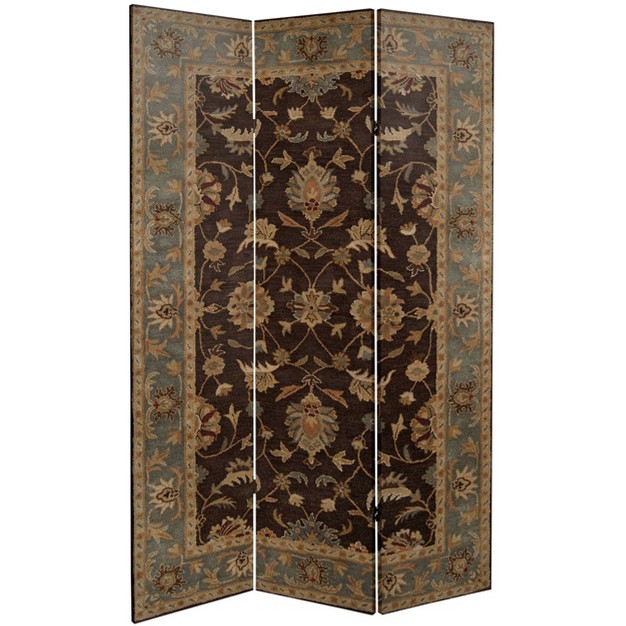 Double Sided Persian Rug Canvas Room Divider Beige Oriental Furniture