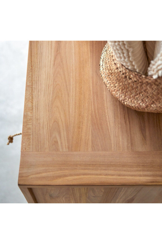 Solid Teak Chest of 2 Drawers  Tikamoon Minimalys   Transitional   Accent Chests And Cabinets   by Oroa   Distinctive Furniture  Houzz