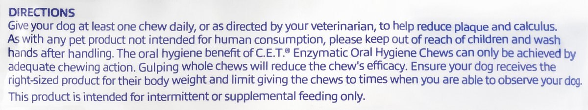 Virbac C.E.T. Enzymatic Dental Chews for X-Small Dogs， under 11-lbs