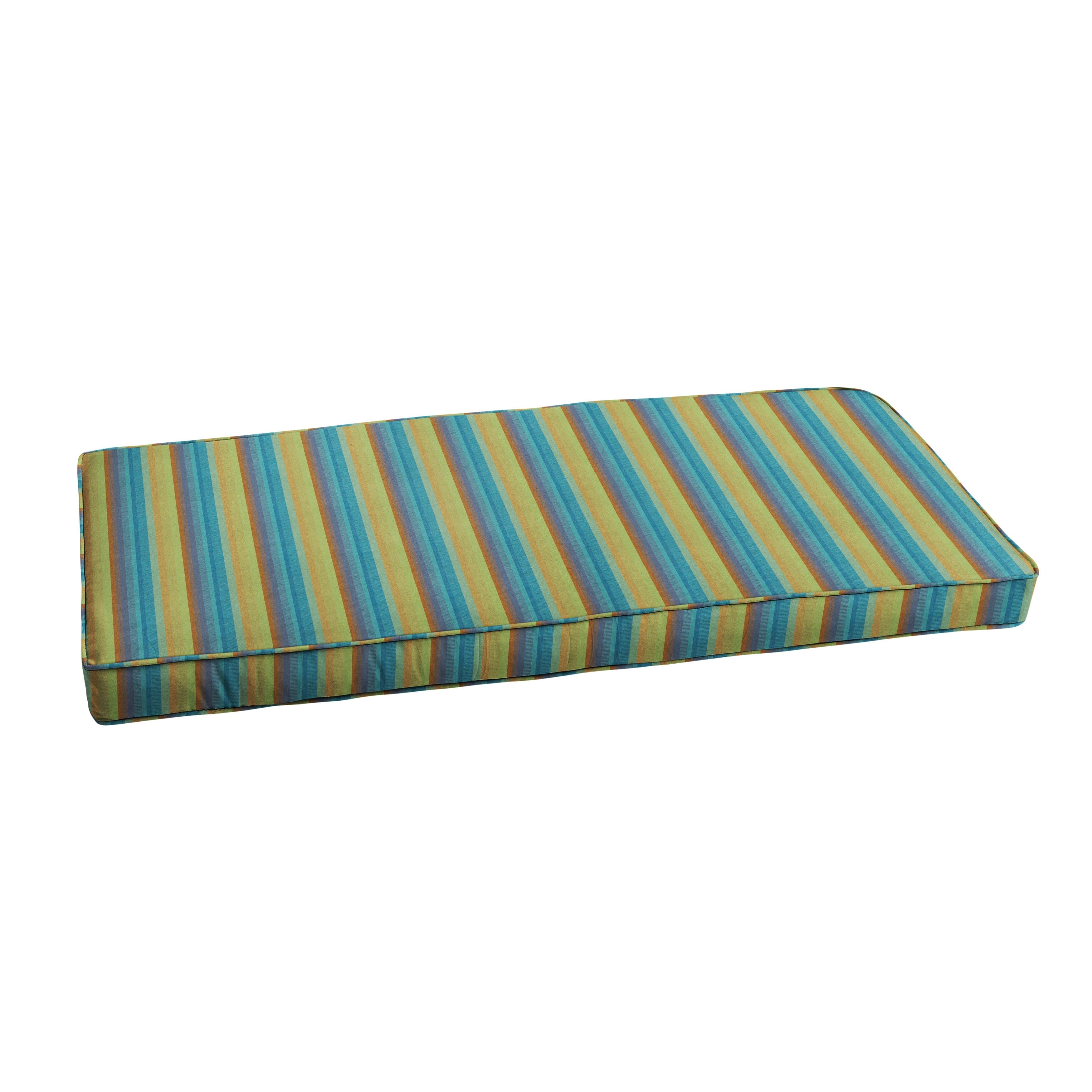 Humble and Haute Sunbrella Blue Stripe Indoor/ Outdoor Bench Cushion 37