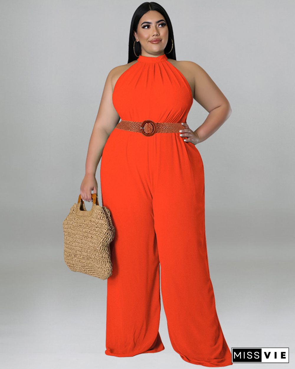 TRINA HIGH-BACK JUMPSUIT(WITH BELT)