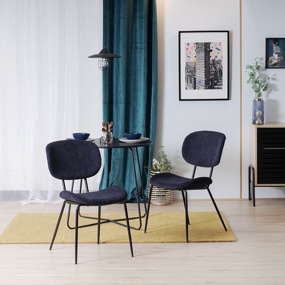 Homylin Modern Fabric Dining Chairs (Set of 2)