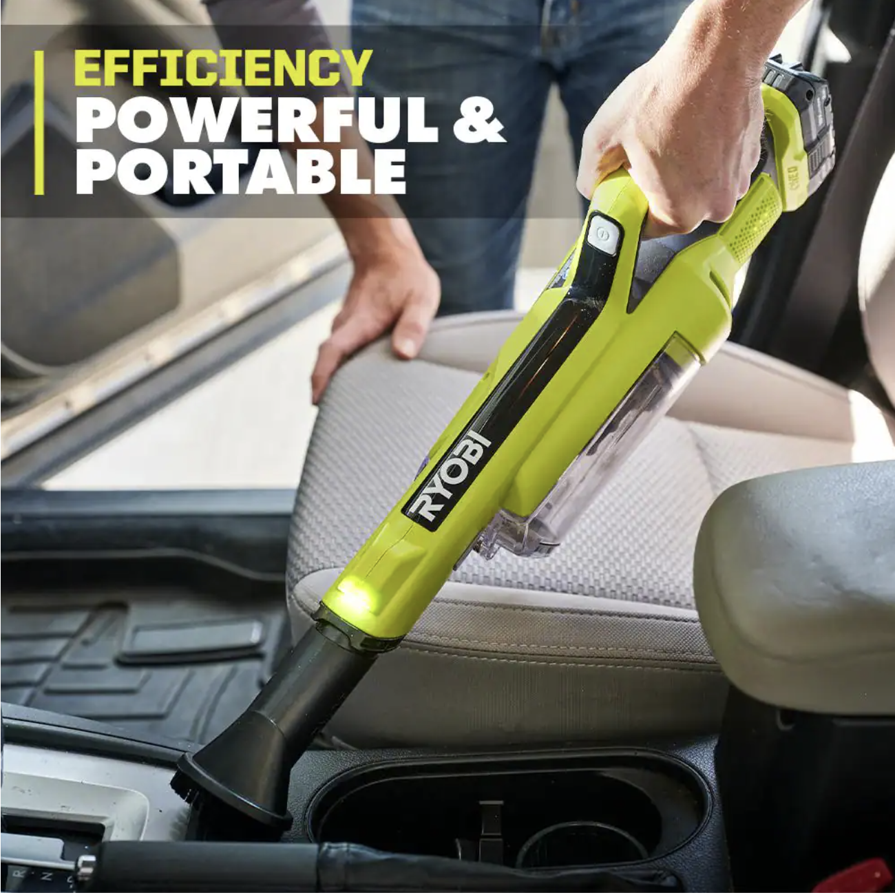 Ryobi One+ 18V Cordless Hand Vacuum With Powered Brush (Tool Only)