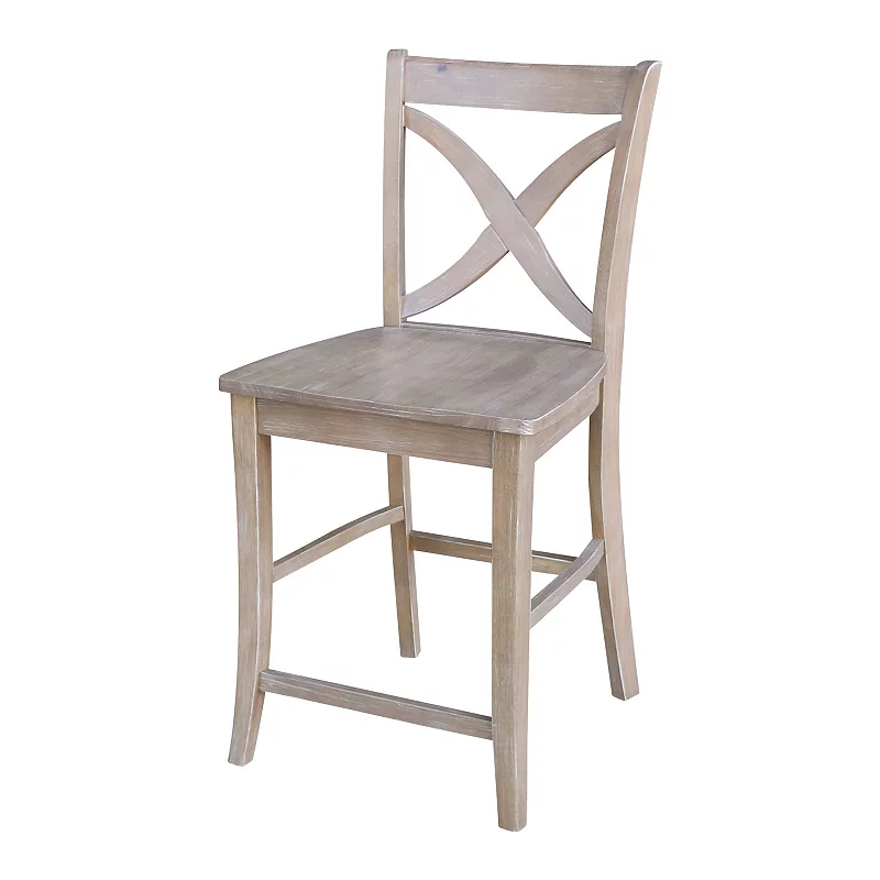 International Concepts Cosmo Crossback Wood Counter Stool