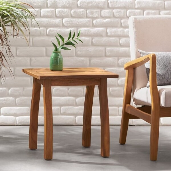 Outdoor Acacia Wood accent side table，for garden and patio