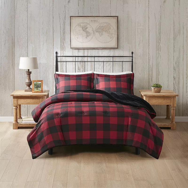 Woolrich Bernston Faux Wool to Faux Fur Down Alternative Comforter Set