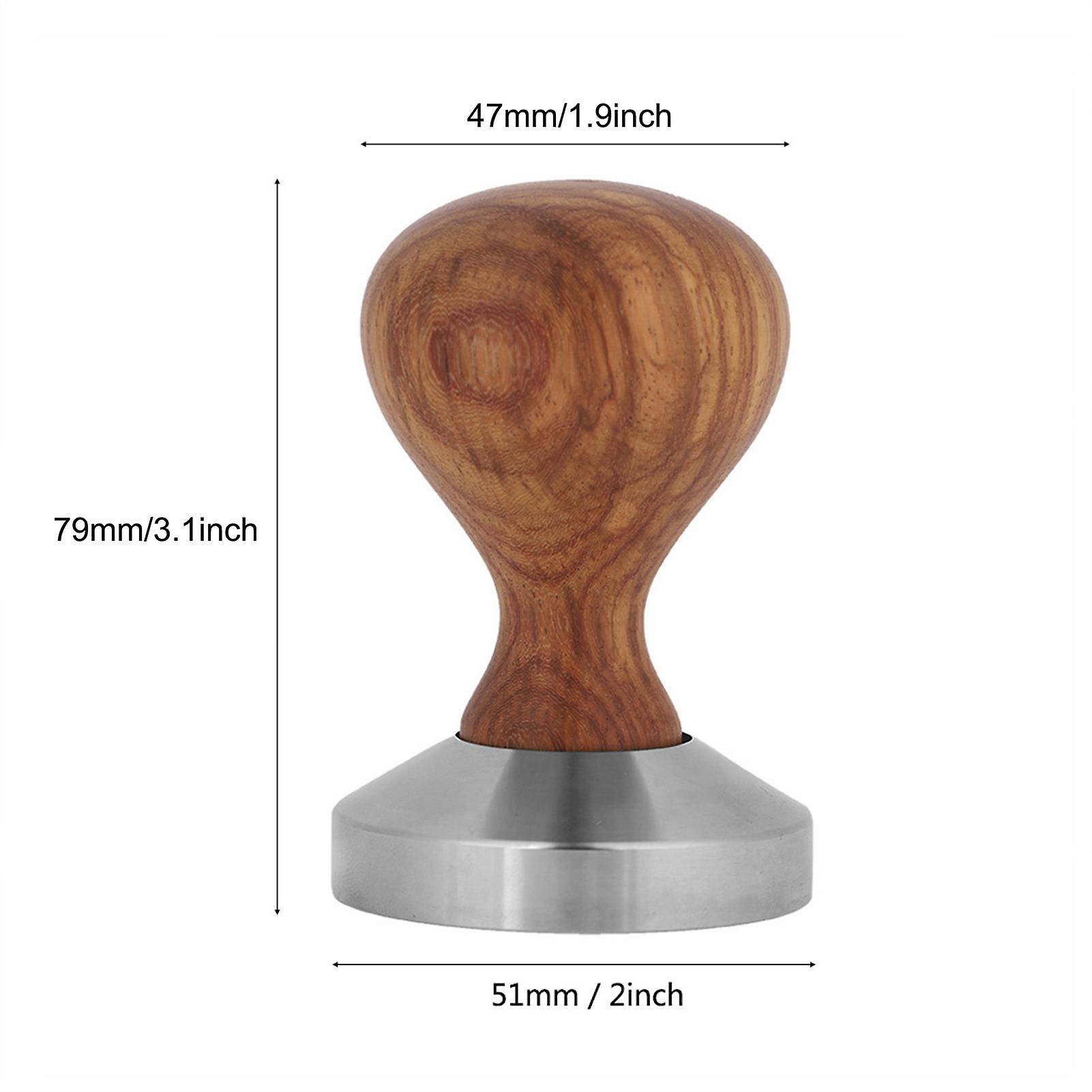 Practical Rosewood Handle Coffee Tamper Espresso Powder Flat Press Hammer (51mm)