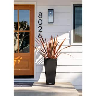 Veradek Midland 30 in. Black Plastic Tall Square Planter MV32B