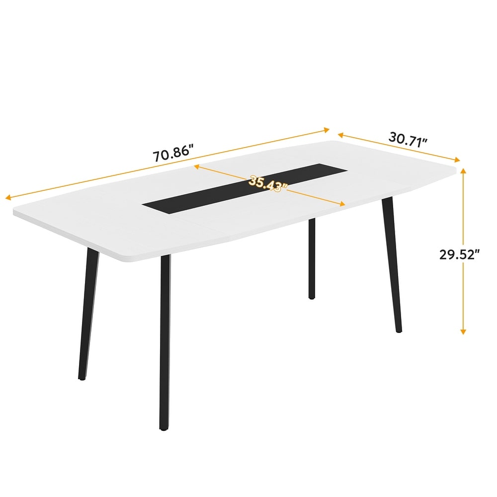 70.86 Inches Industrial Dining Table for 6 8 People