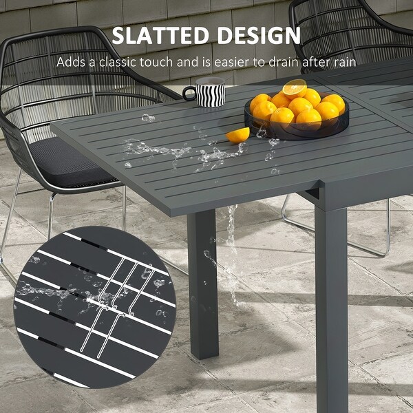 Outsunny Expandable Patio Dining Table for 46，35.5