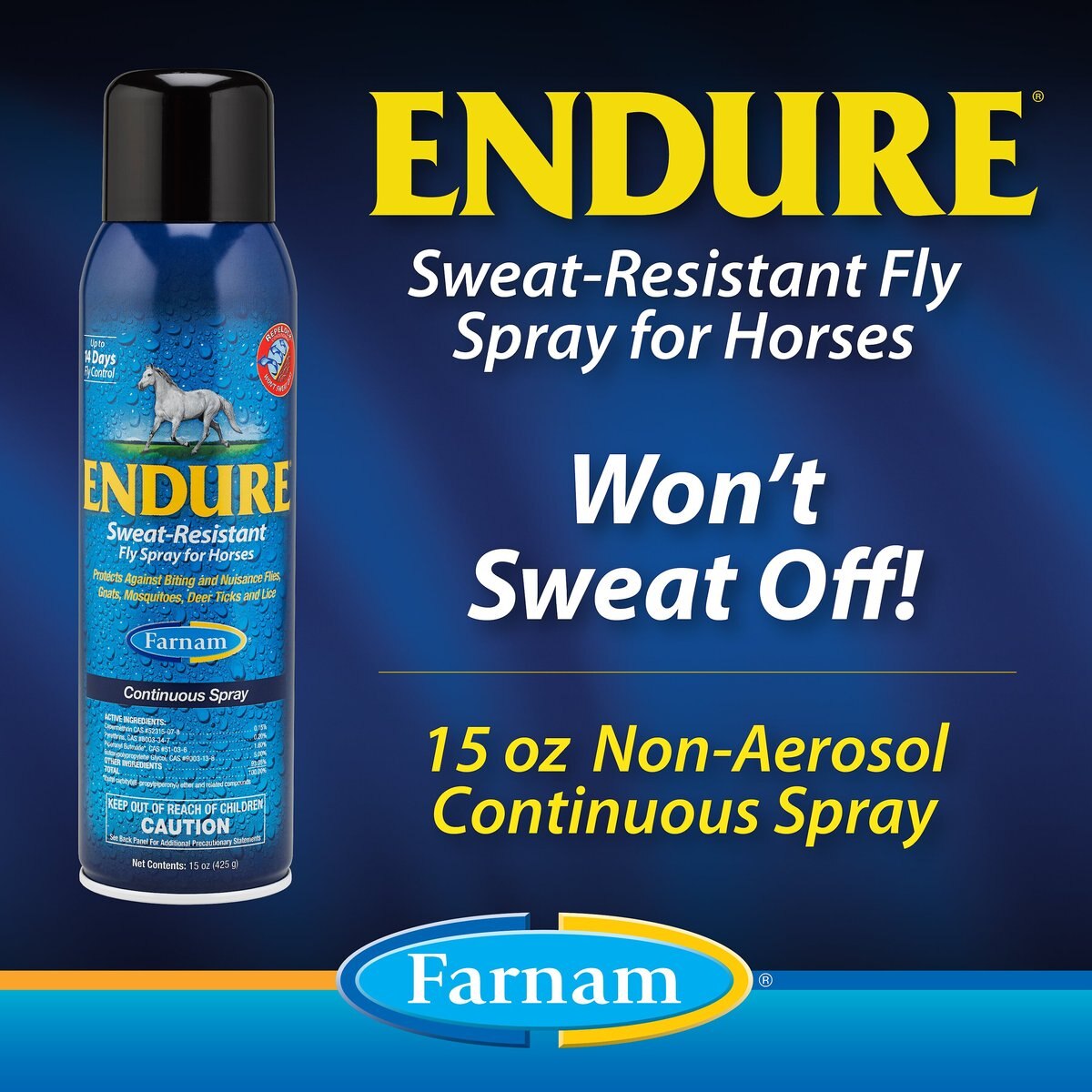 Farnam Endure Sweat-Resistant Fly Repellent Horse Spray