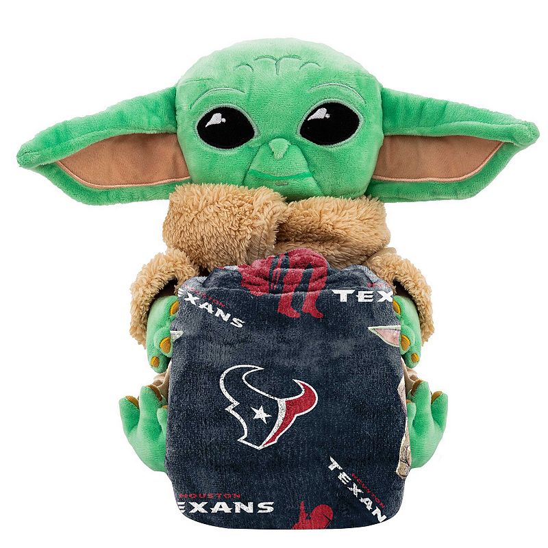 Northwest x Disney Houston Texans Yoda Hugger Pillow and Silk Touch Throw Set