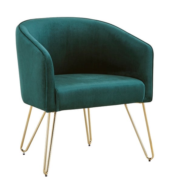 Bette Gold Finish Velvet Accent Chair by iNSPIRE Q Bold