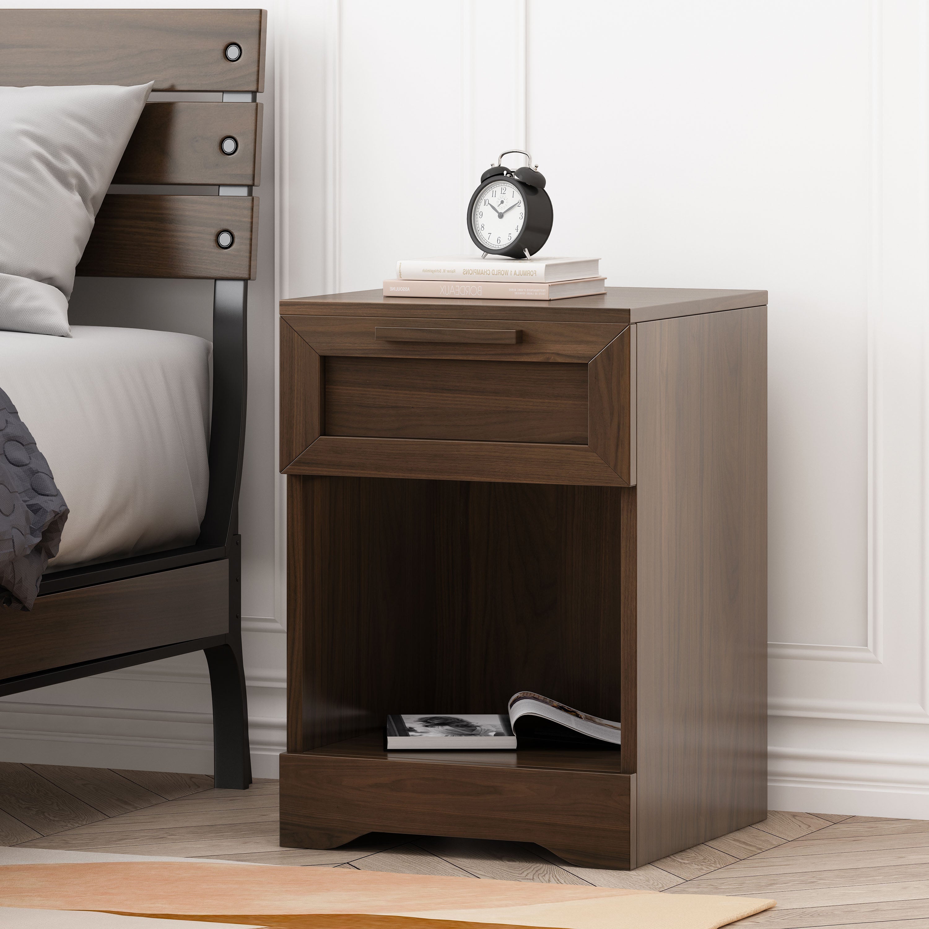 Broxon Rustic 1 Drawer Nightstand