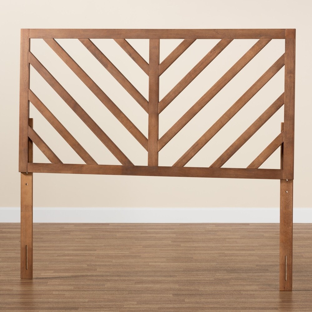 Belisma Modern and Contemporary Ash Walnut Finished Wood Headboard