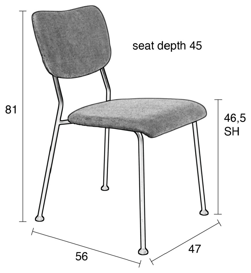 Green Upholstered Dining Chairs (2)  Zuiver Benson   Mediterranean   Dining Chairs   by Luxury Furnitures  Houzz