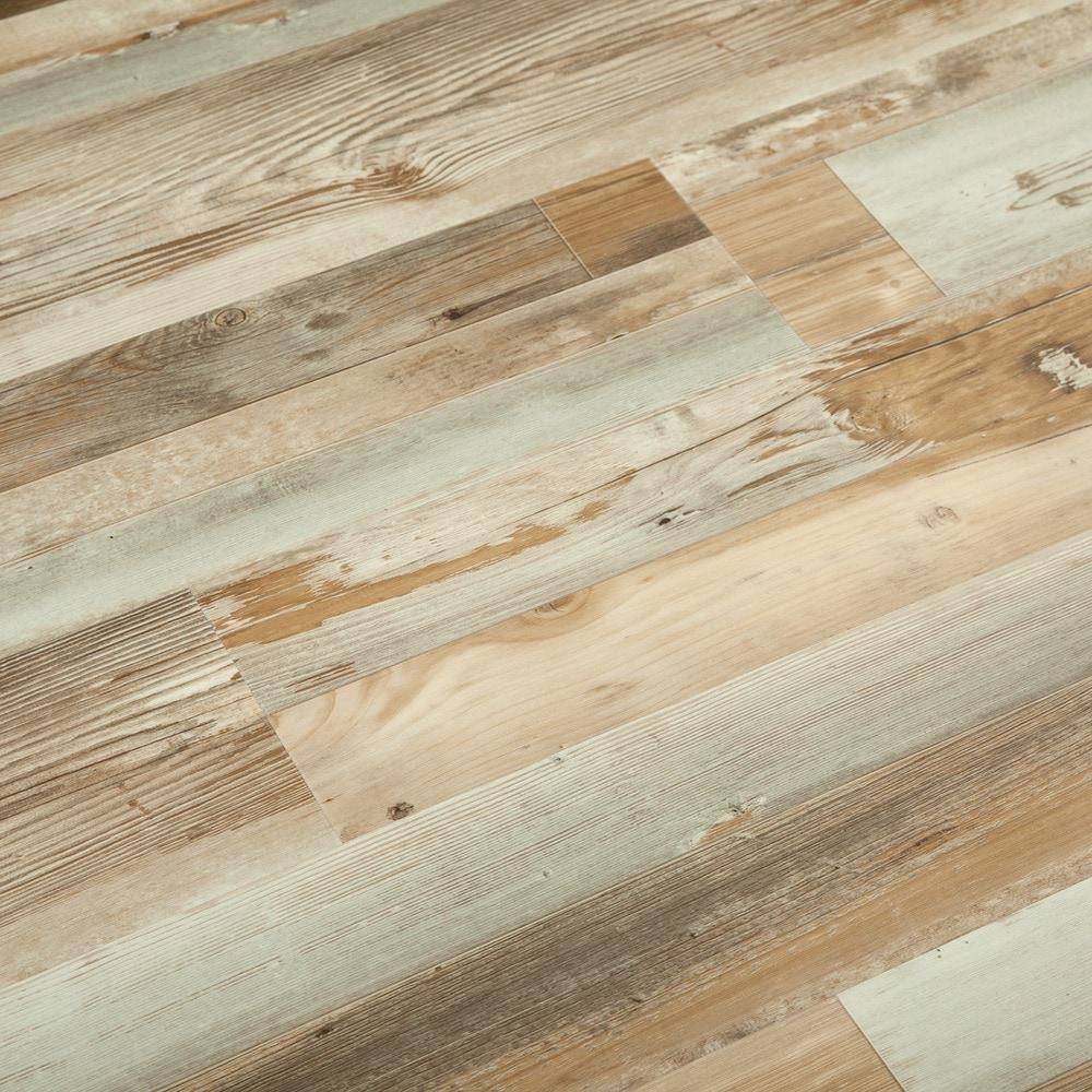 Proteco Gray Cottage Pine 20 MIL x 7.1 in. W x 48 in. L Click Lock Waterproof Luxury Vinyl Plank Flooring (23.6 sqftcase) FS519