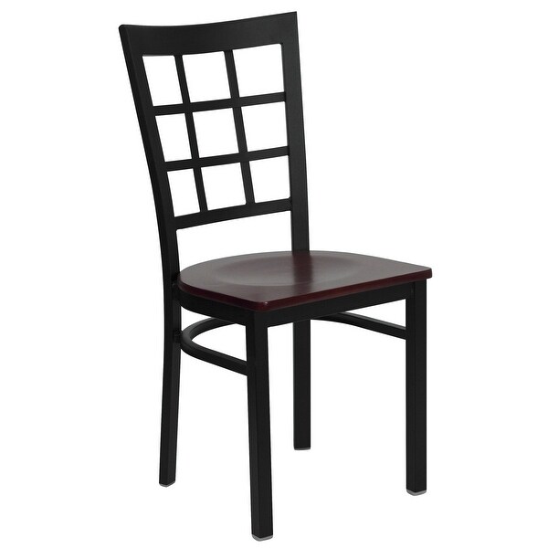 Steel Window Back Restaurant Chair - 16.5