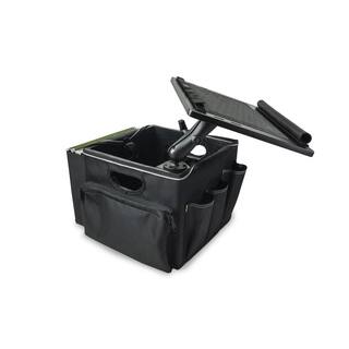 AutoExec Milk Crate Vehicle and Mobile Office Work Station with Apron Laptop Tray and Power Inverter AECRATE-19