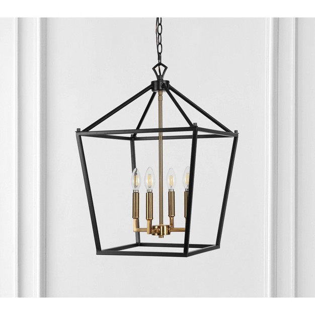 Metal Pagoda Lantern Pendant includes Led Light Bulb Jonathan Y