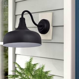 C Cattleya 1-Light Black 12W LED Outdoor Barn Light Sconce CA1954-W