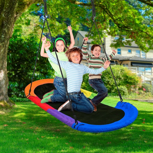 Sorbus Saucer Surf Swing With Flags