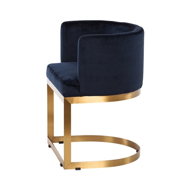Navy Blue Velvet Dining Chair