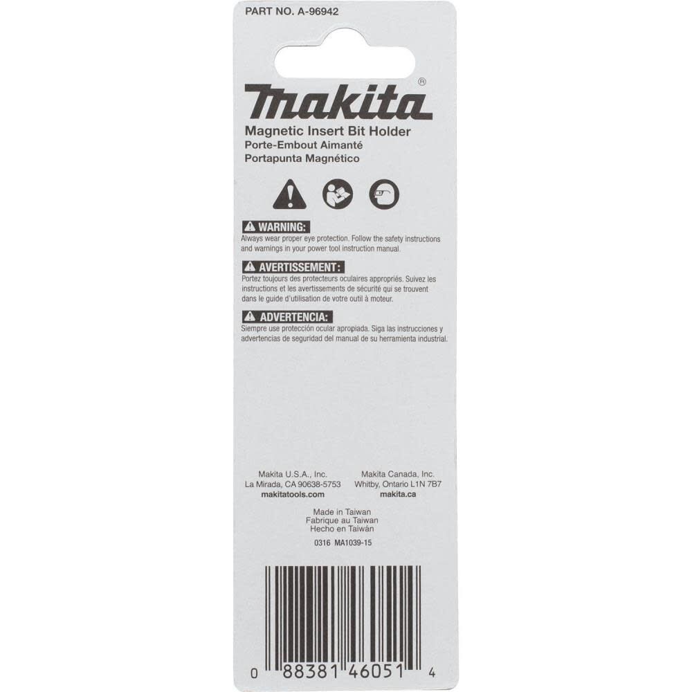 Makita Impact X 3 Magnetic Insert Bit Holder A-96942 from Makita