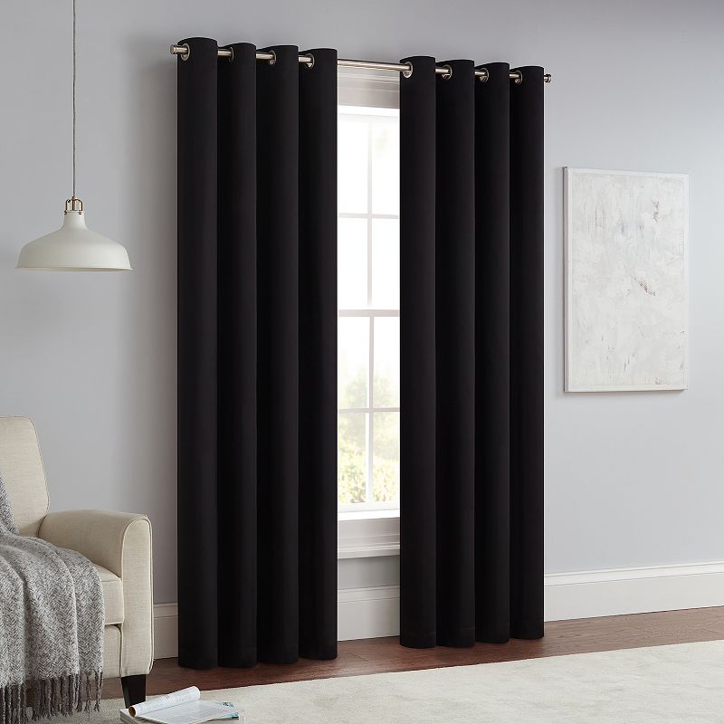 eclipse Solid Thermapanel Grommet Energy Saving Room Darkening Window Curtain Panel