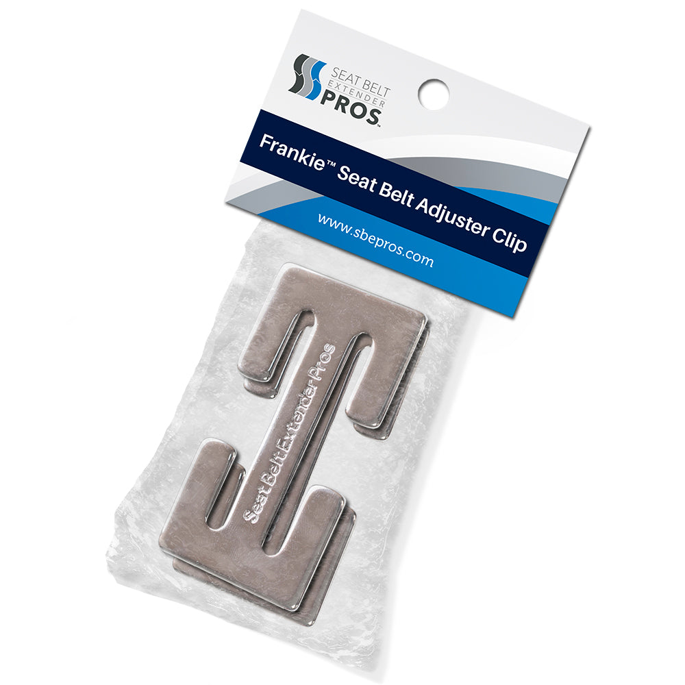 Seat Belt Extender Pros Metal Frankie Seat Belt Adjusting Clips 2-Pack