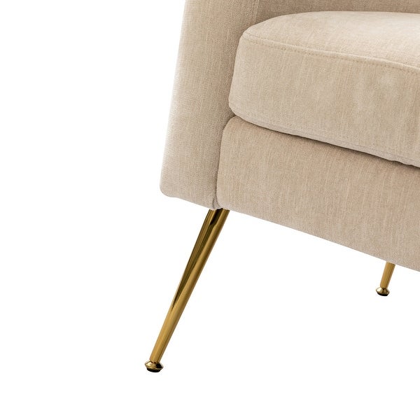 Hyperboreüs Upholstery Accent Armchair with Tufted Back by HULALA HOME