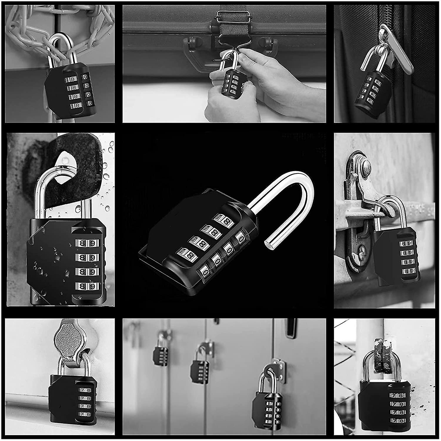 Combination Padlock Heavy Duty Combination Lock - 4 Digit Combination Lock