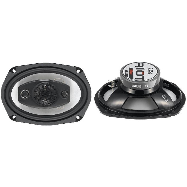 Boss Riot R94 6x9 inch 500 Watt 4 way Car Speaker And Boss R63 6 5 inch 300 Watt 3 way Coaxial Car Audio Speakers