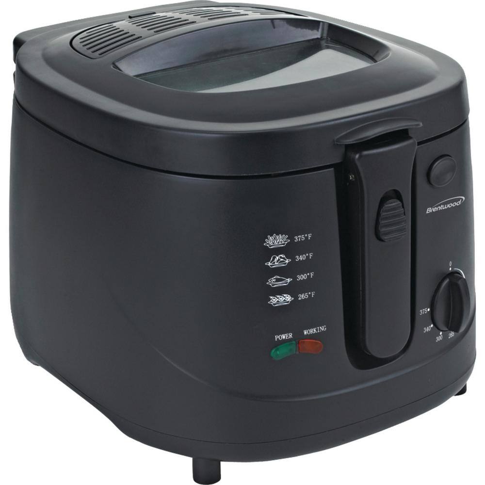 Brentwood Appliances 2.6 qt. Black Electric Deep Fryer DF-725