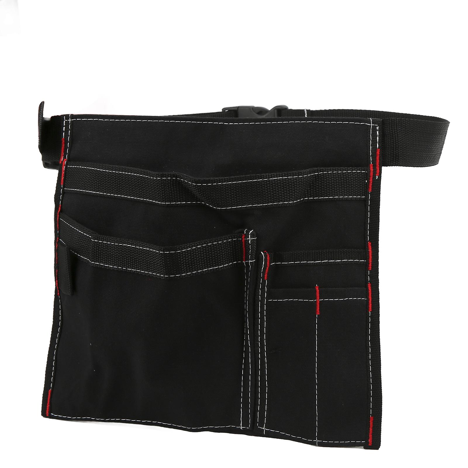 Tool Belt Bag Waist Hanging Canvas Organizer Storage Bag For Screw Nail Nut Drill Bit Repair Kitblack