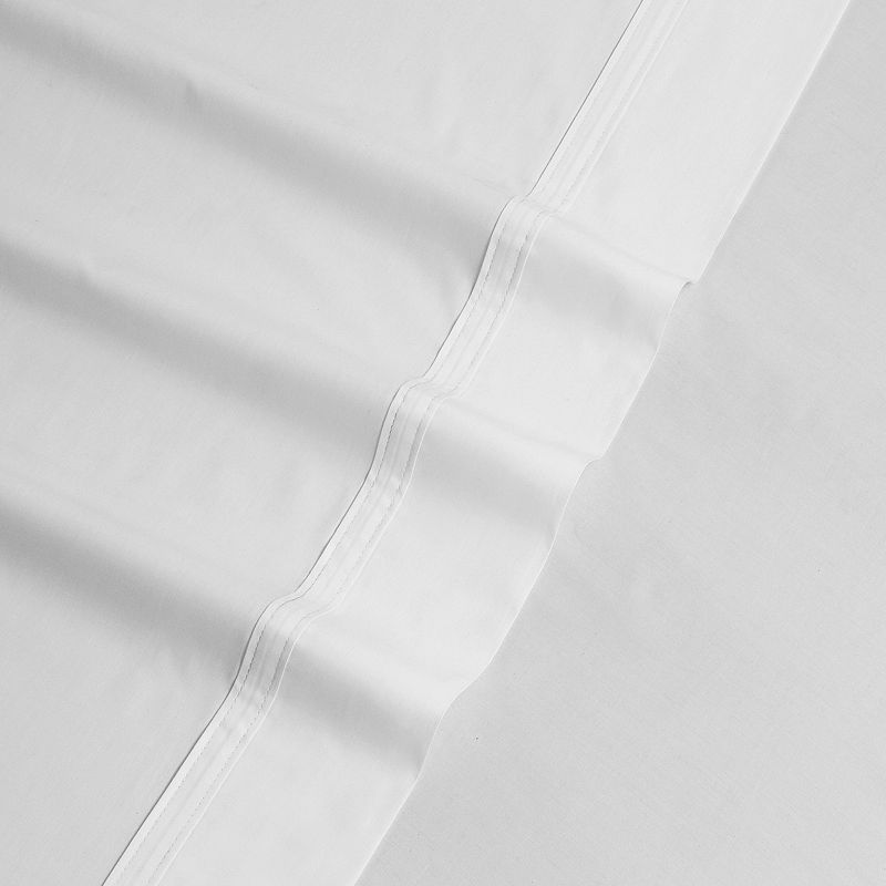 Tribeca Living Solid 300-Thread Count Egyptian Cotton Percale Deep-Pocket Sheets