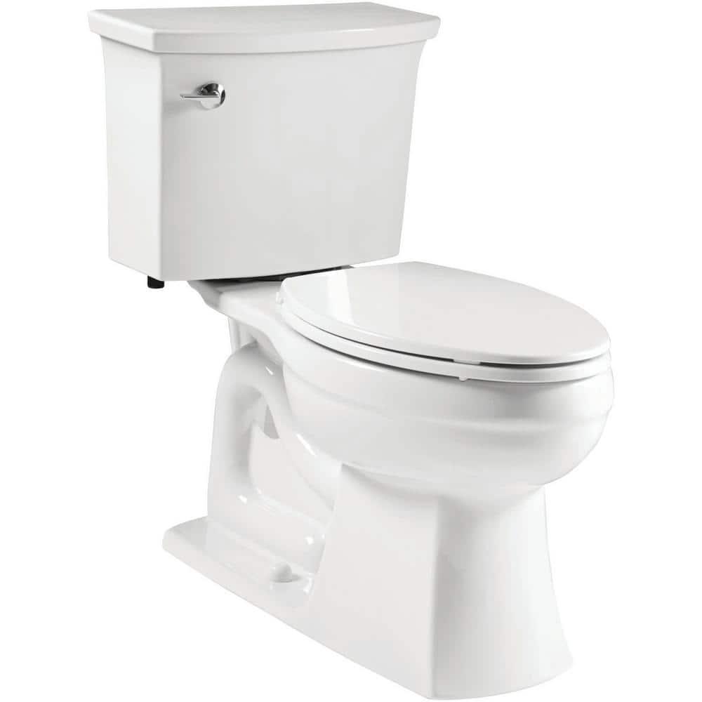 KOHLER Elmbrook The Complete Solution 2Piece 128 GPF Single Flush Elongated Toilet in White with QuietClose Seat Included