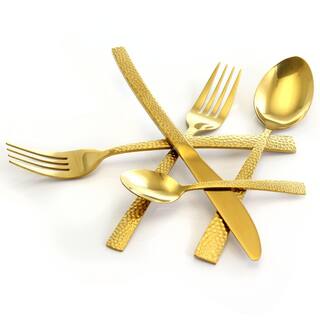 MegaChef Baily 20-Piece Gold Stainless Steel Flatware Set (Service for 4) 985112456M