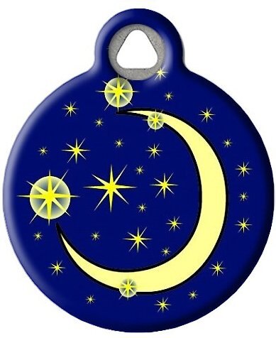 Dog Tag Art Moon and Stars Personalized Dog and Cat ID Tag