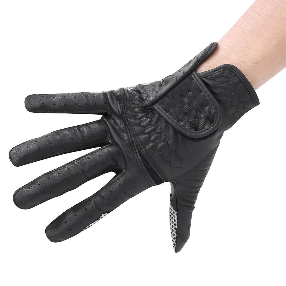 1 Pcs Black Artificial Sheepskin Men Non-slip Soft Breathable Golf Gloves Golfing Glove Accessoriesright Hand 23