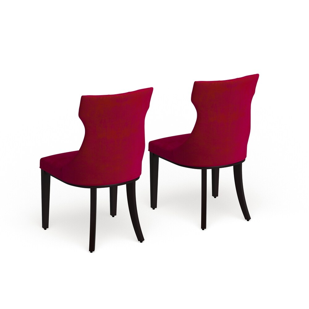 Silver Orchid Fontan Velvet Dining Chairs (Set of 2)