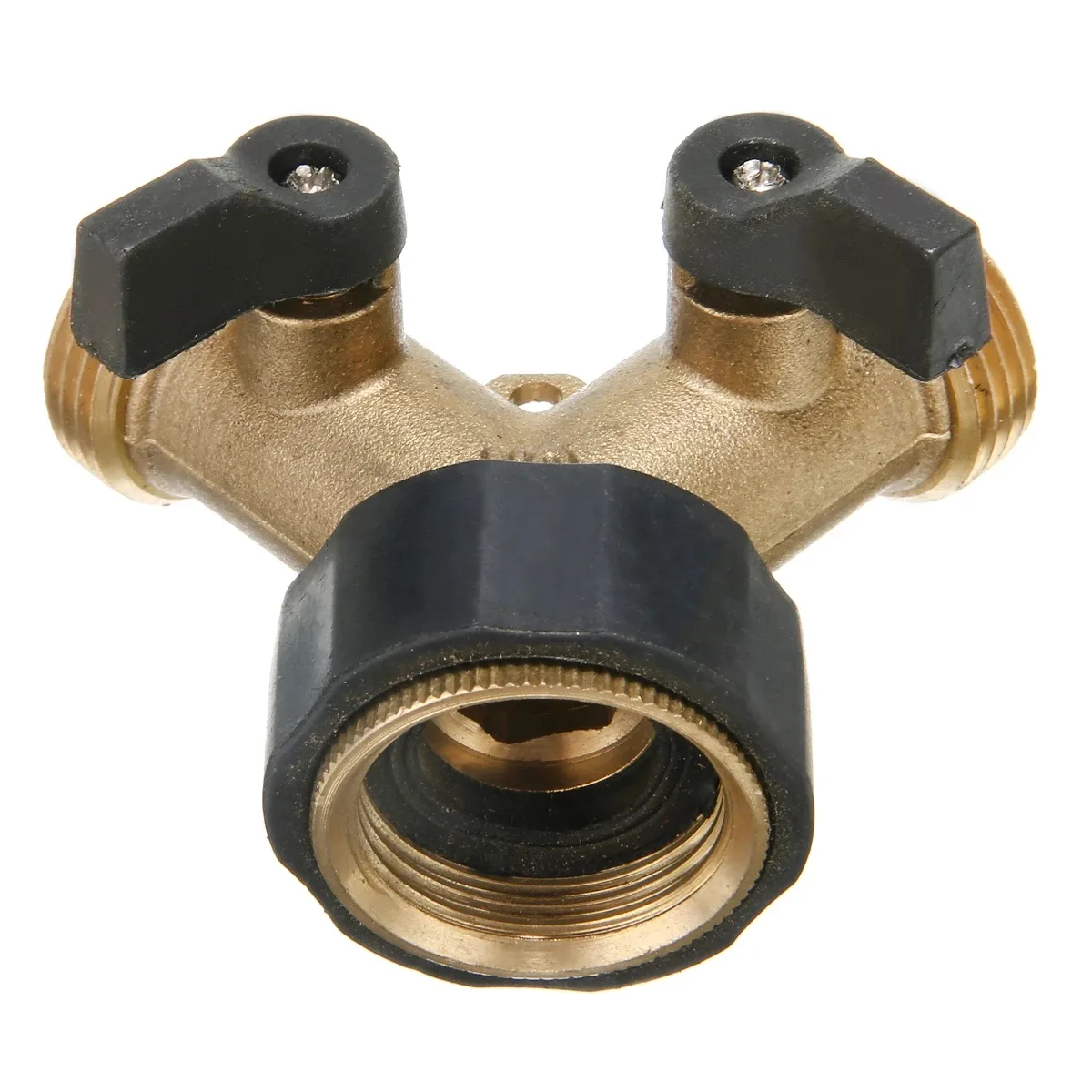 Hose Tap Splitter 2 Way Y Shape 3/4 European Standard Thread TPR Tap Distributor Individual On/off Valves Brass Male Connector