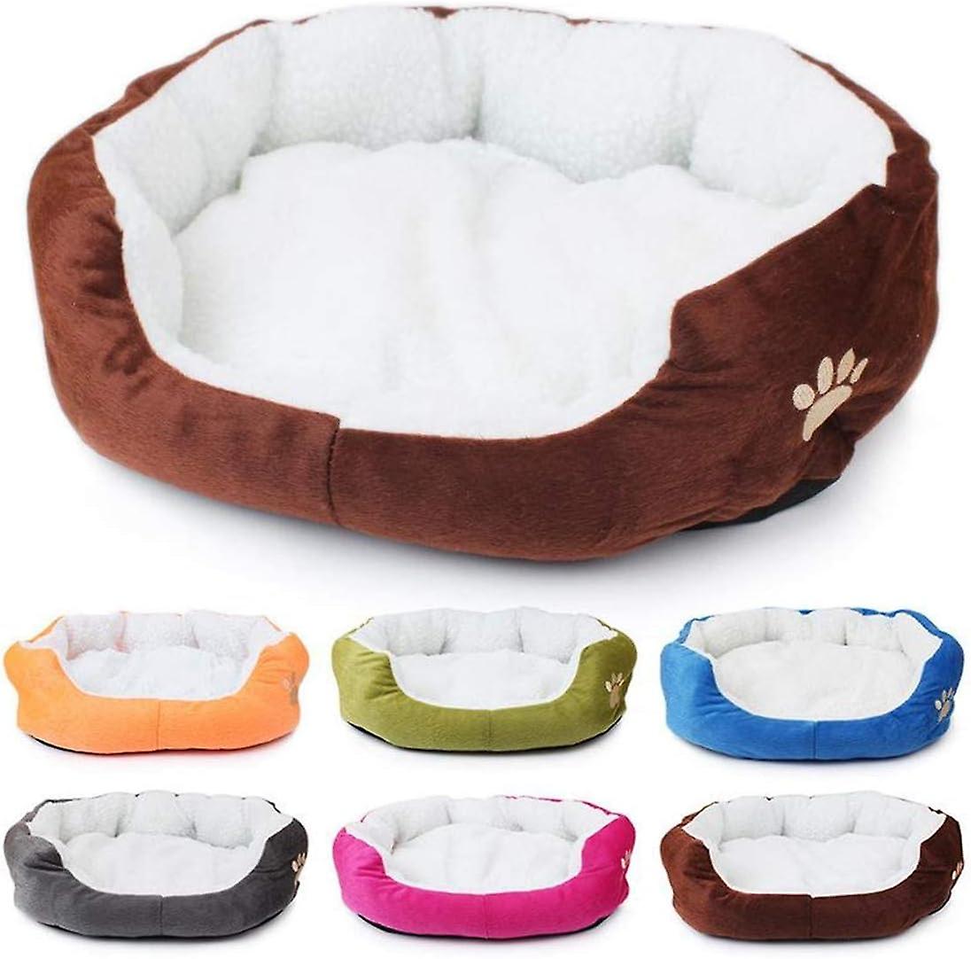 Pet Bed For Cats And Small Medium Dogs Basket With Round Or Oval Cushion Donut Shape Nesting Pet Bed，grass Green，60 * 50，a