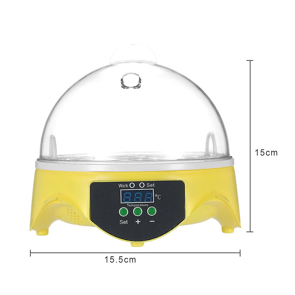 7 Eggs Mini Digital Egg Incubator Hatcher Transparent Eggs Hatching Machine Automatic Temperature Control For Chicken Duck Bird Eggs Ac220v  Uk Plug